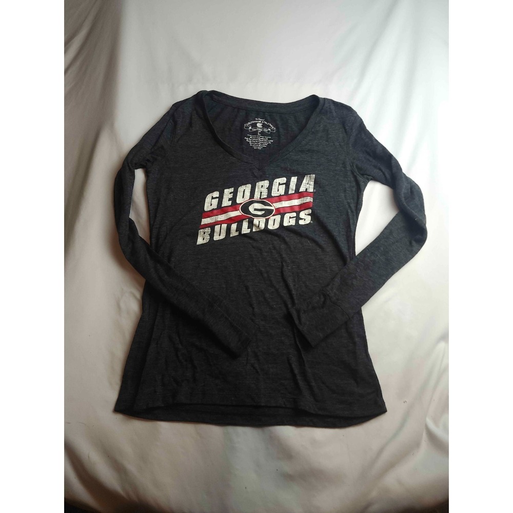 Colosseum Athletics Georgia Bulldogs Long Sleeve Knit Tee Womens Large NCAA Fan